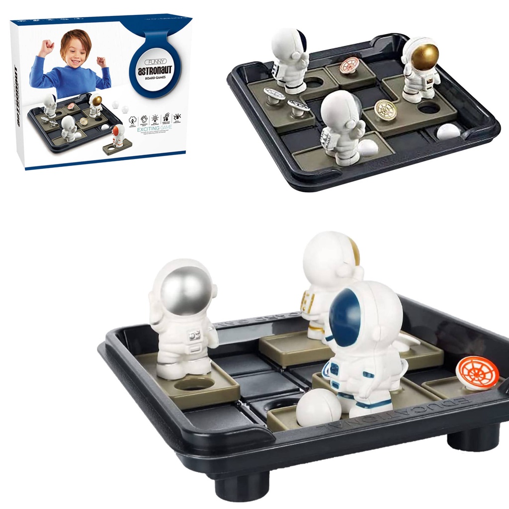 BRINQUEDO INFANTIL JOGO DE TABULEIRO RACHA CUCA ASTRONAUTA QUEBRA CABEÇA PUZZLE 3D