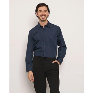 Camisa Social Masculina Azul Marinho