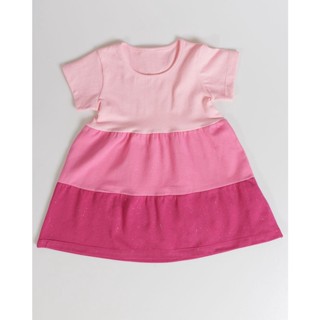 Vestido Bebê Três Marias Glitter Rosa Claro