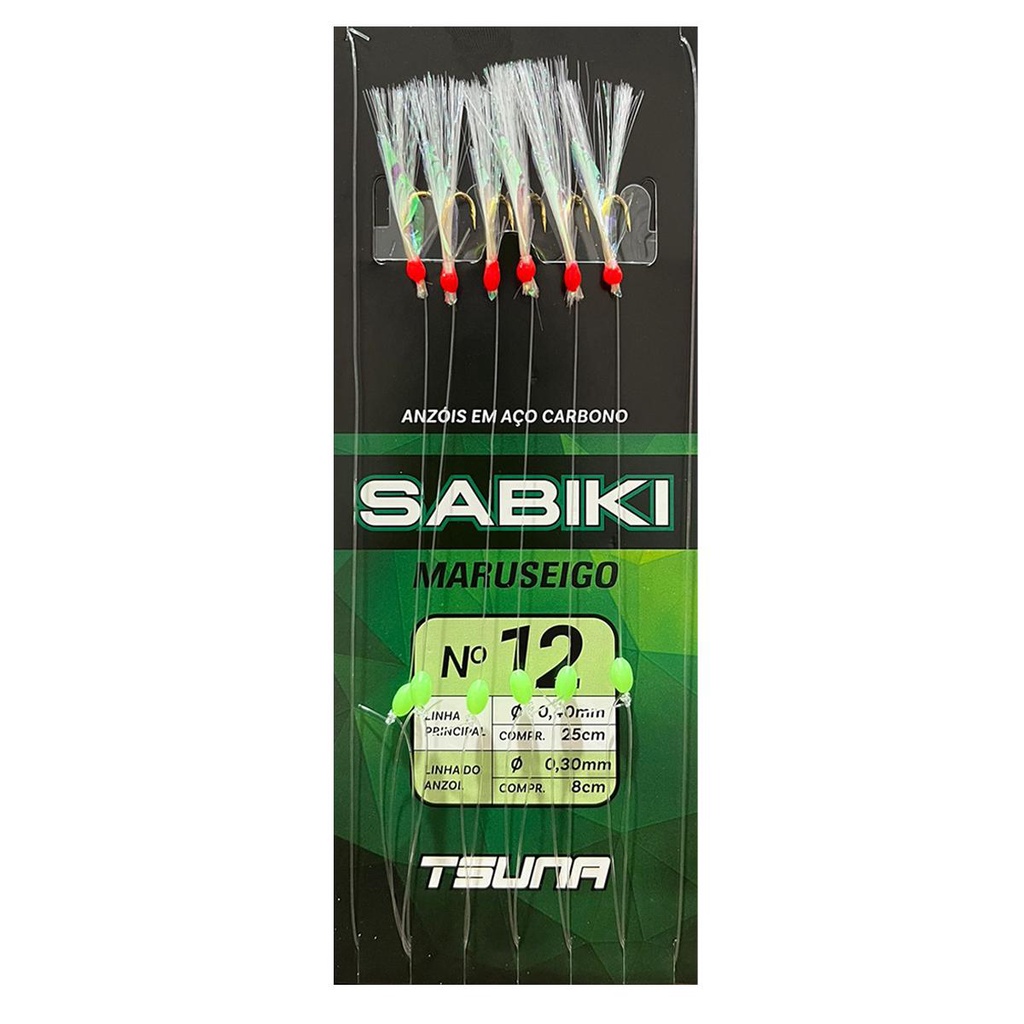 Sabiki Maruseigo N12 c/ 6 anzois - Crown - Sports & Outdoors
