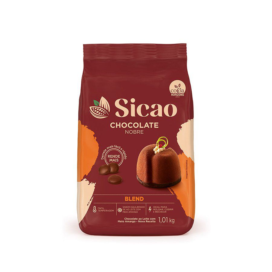 Chocolate Nobre Blend - Gotas - 1,01 kg - 1 unidade - Sicao - Rizzo em Oferta na Shopee