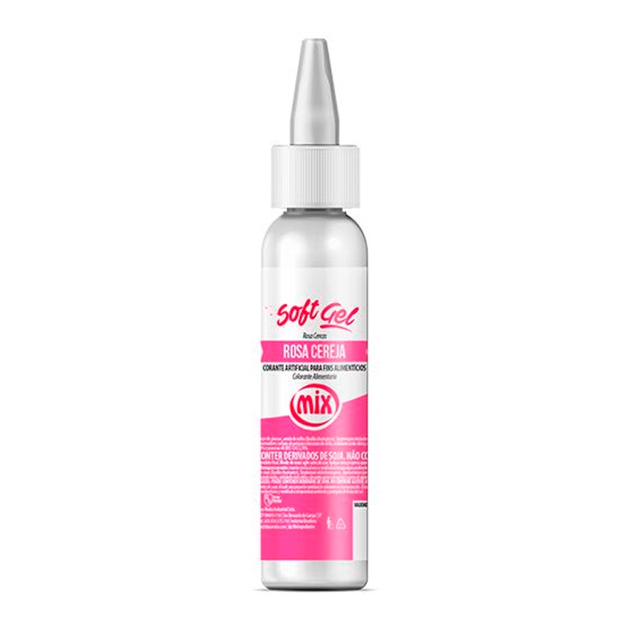 Corante Soft Gel Rosa Cereja - 25g - 1 unidade - Mix - Rizzo Confeitaria