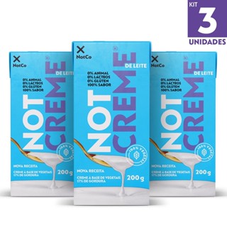 Kit 3x Creme de Leite Vegetal NotCo NotCreme 200g