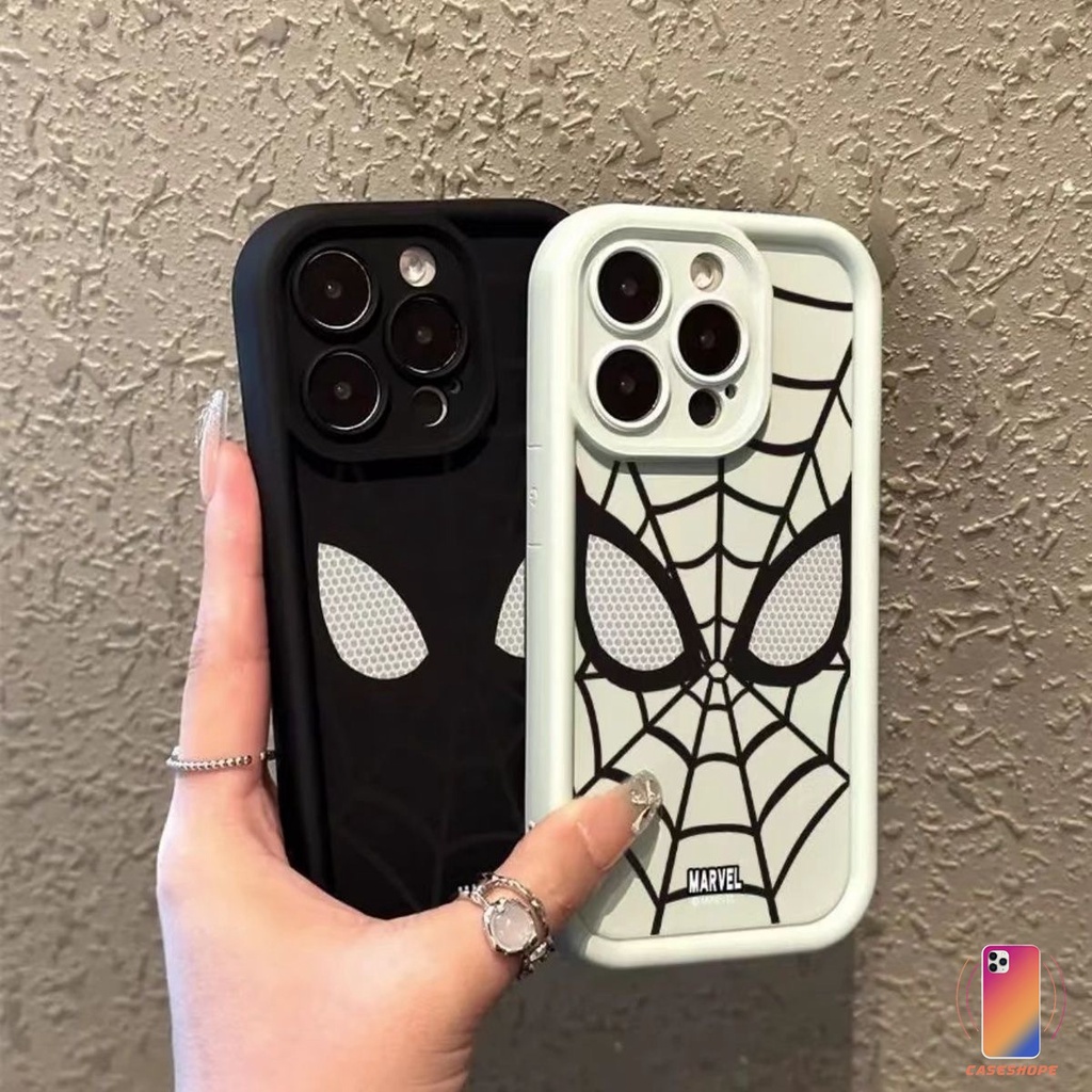 Compatível Com IPhone 11 12 13 14 15 6 7 6S 8 XR XS MAX Plus 6SPlus 7Plus 6Plus 8Plus 14Plus XSMAX Se 2020 Olhos De Aranha Pretos Pop Engraçados Capa Traseira Em Silicone em Oferta na Shopee