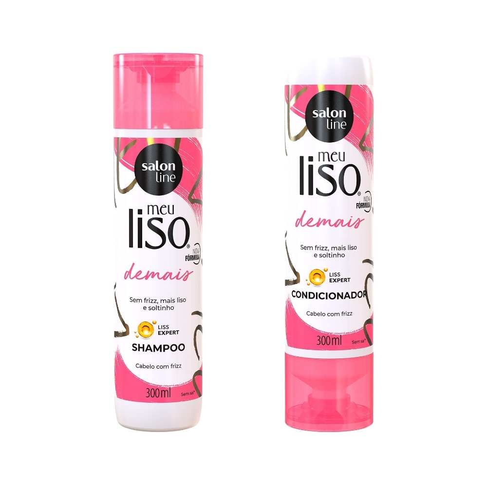 Kit Shampoo e Condicionador Meu Liso Demais