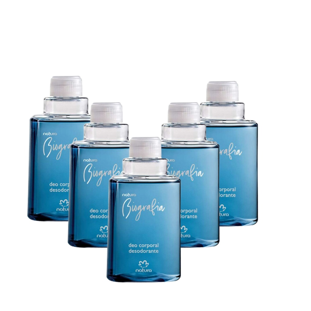 Kit 5 Unidades Natura Refil Deo Corporal Biografia Masculino
