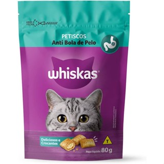 Petiscos para Gatos Adultos WHISKAS® Anti Bola de Pelo
