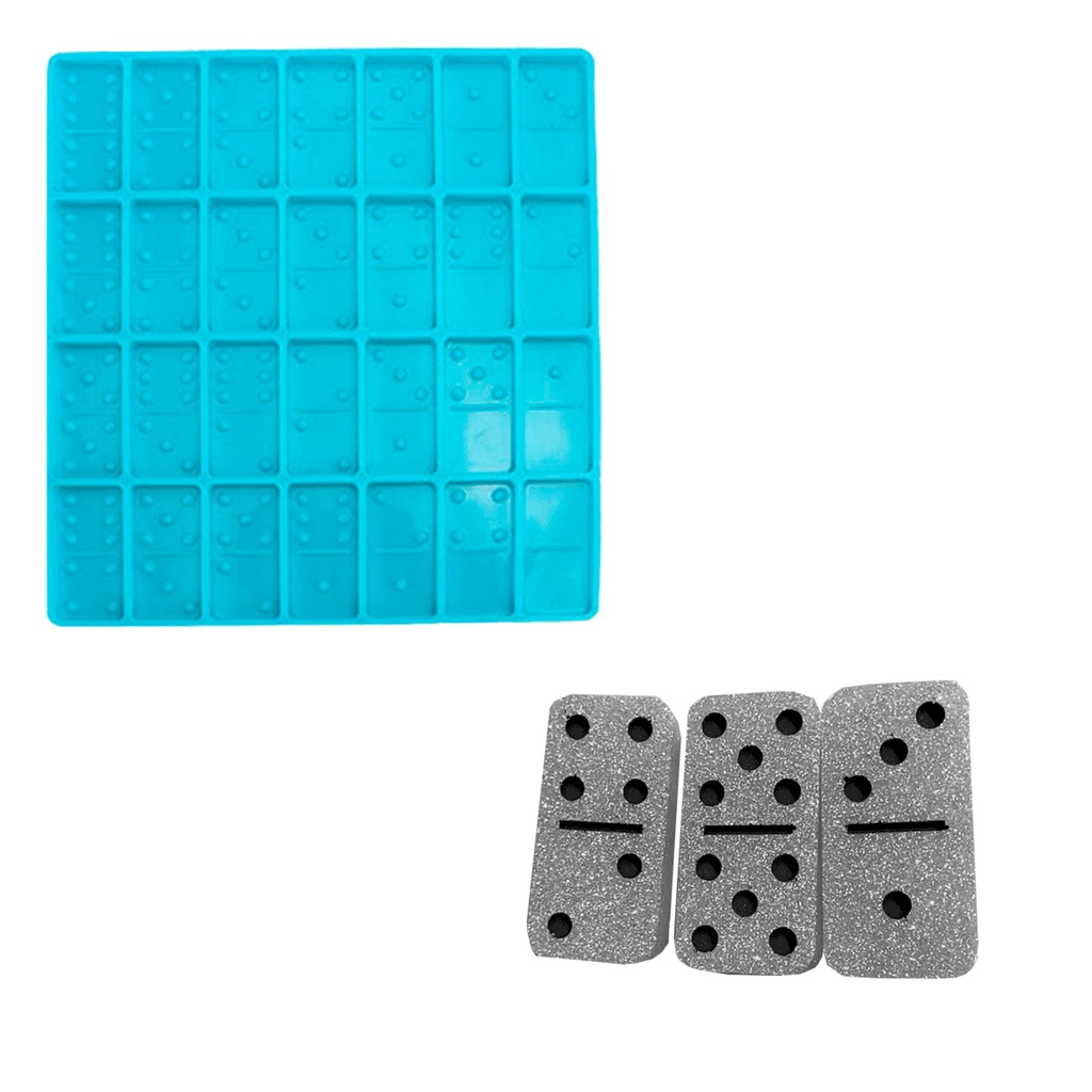 Molde De Silicone Formato Dominó Borda Redonda em Oferta na Shopee