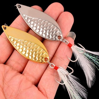 Isca Dura De Pesca Colher De Pesca Refletiva De Isca 2,5g-20g Lantejoulas Reforçam O Anzol Com Penas De Abacaxi De Tiro Longo Afundando Falsa Para Atacar Peixe Mandarim