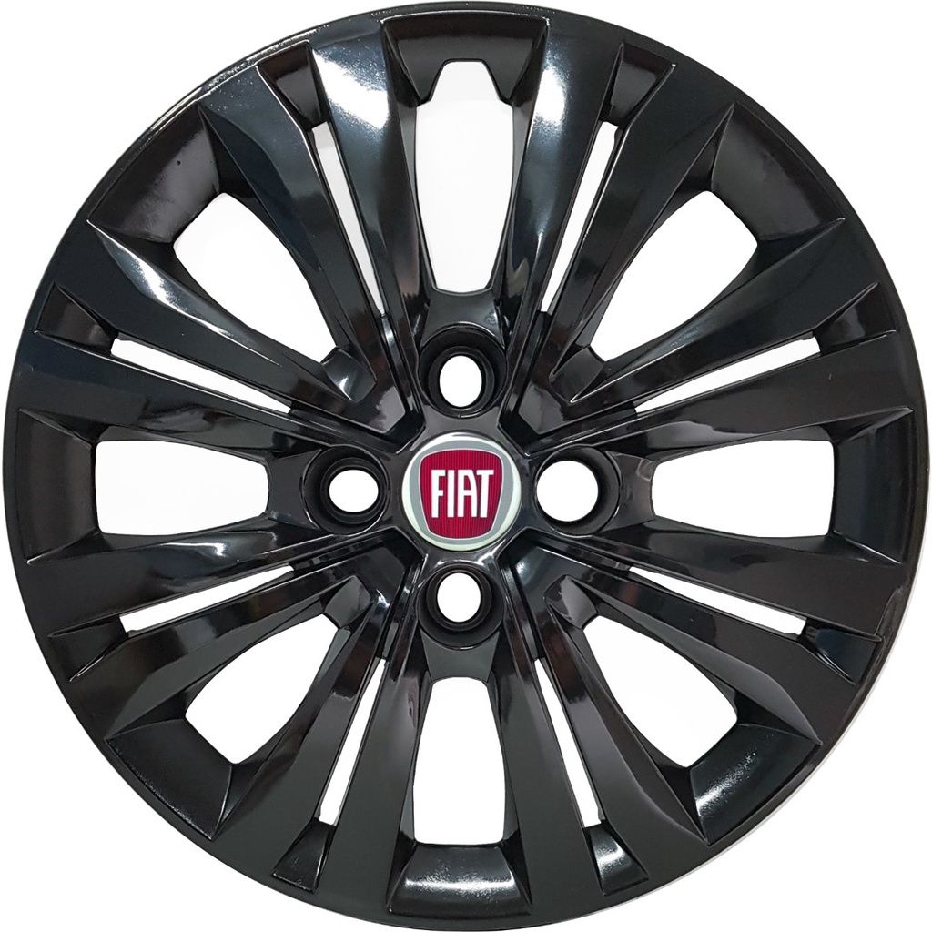 Calota Preta Brilhante Aro 14 Fiat Argo 2017 a 2024 G245pbj