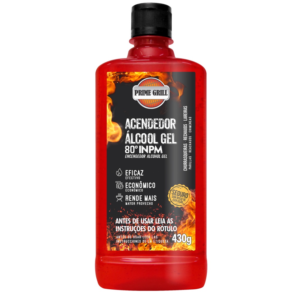 Acendedor de Churrasqueira Lareira Alcool em Gel 430g Prime Grill