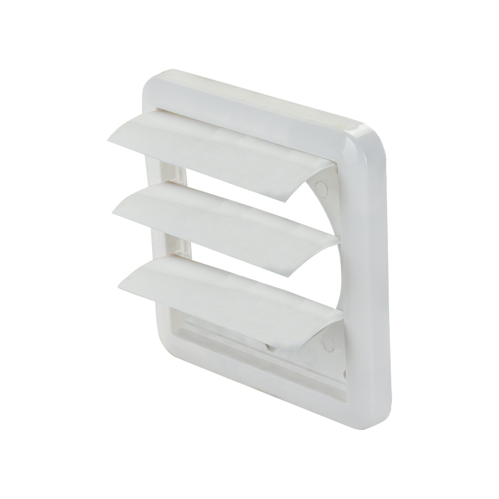 Grade Ventilação Veneziana Autofechante Para Exaustor Coifa 100mm Branca Ventisol