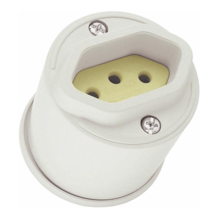 Tomada Externa Elétrica Redonda Sobrepor 20A Externa 2P+T Casa Antiga Barracão 3 Pinos em Oferta na Shopee