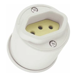 Tomada Externa Elétrica Redonda Sobrepor 20A Externa 2P+T Casa Antiga Barracão 3 Pinos