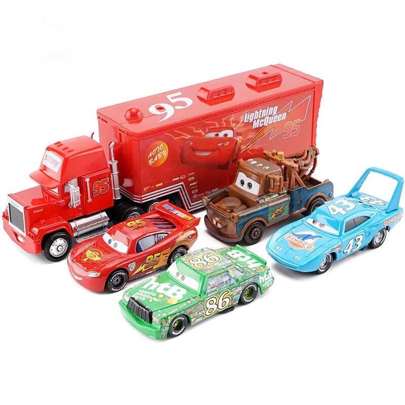 Relâmpago De Carro De Brinquedo McQueen Jackson Tempestade Mike Tio Caminhão 1 : 55 Modelo Liga Leve Conjunto Infantil em Oferta na Shopee
