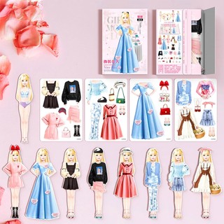 Magnetic Vestir Fingir Brincar Brinquedos De Roupas Adesivos Magnéticos Papel Doll Toys,Princesa