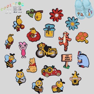 Jibbitz Para Crocs Cartoon DIY Cute Bee PVC Plástico Macio Gota Plástica Destacável Fivela Decorativa Acessórios Sapatos De Flor