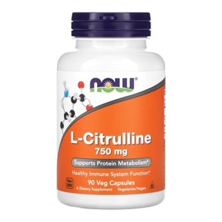 L-Citrulina 750mg Now Foods 90 Veg Caps Importado