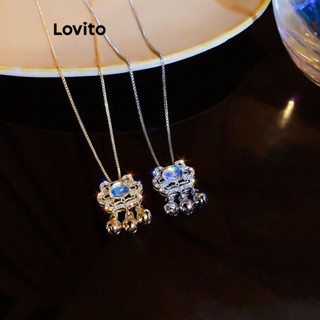 Lovito Colares Auspiciosos Com Sino De Strass Com Estampa Tribal Casual Para Mulheres LFA11437