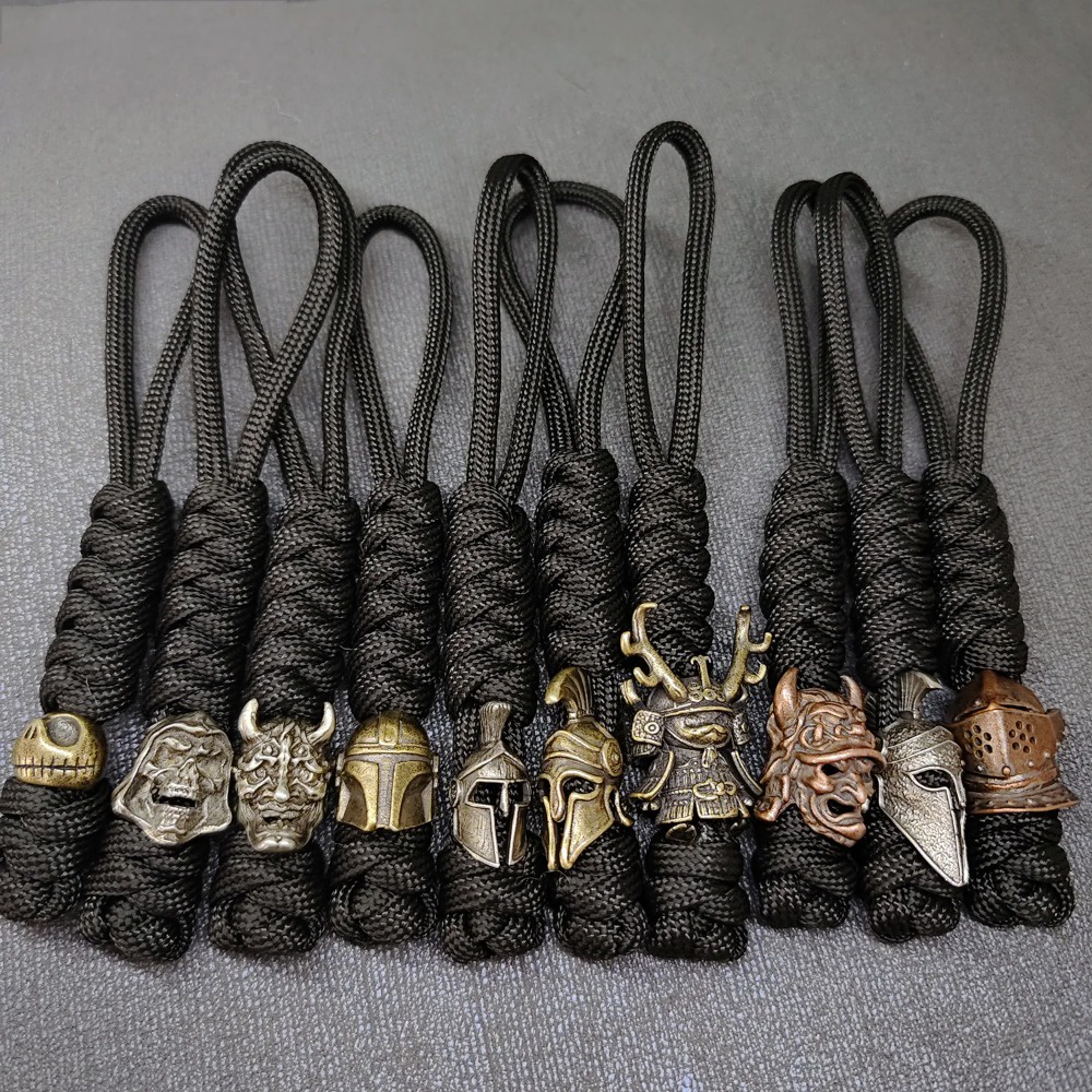 Chaveiro De Cobre Vintage Lanyard Capacete De Ciclista Pingente Tecido Paracord Acessórios De Corda Saco Pendurado Carro Present