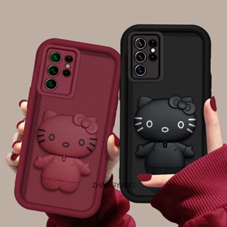 Caixa Samsung S23 ULTRA S23 PLUS S23 FE S23 Nova TPU Capa Macia De Telefone Para Gatos Da Moda Vem Com Lente De Suporte Cobertura Total E Proteção Anti-Queda
