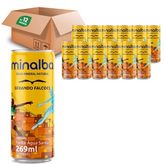 Agua Mineral C/ Gás MINALBA Ed. Especial 269ml (12 Latas)