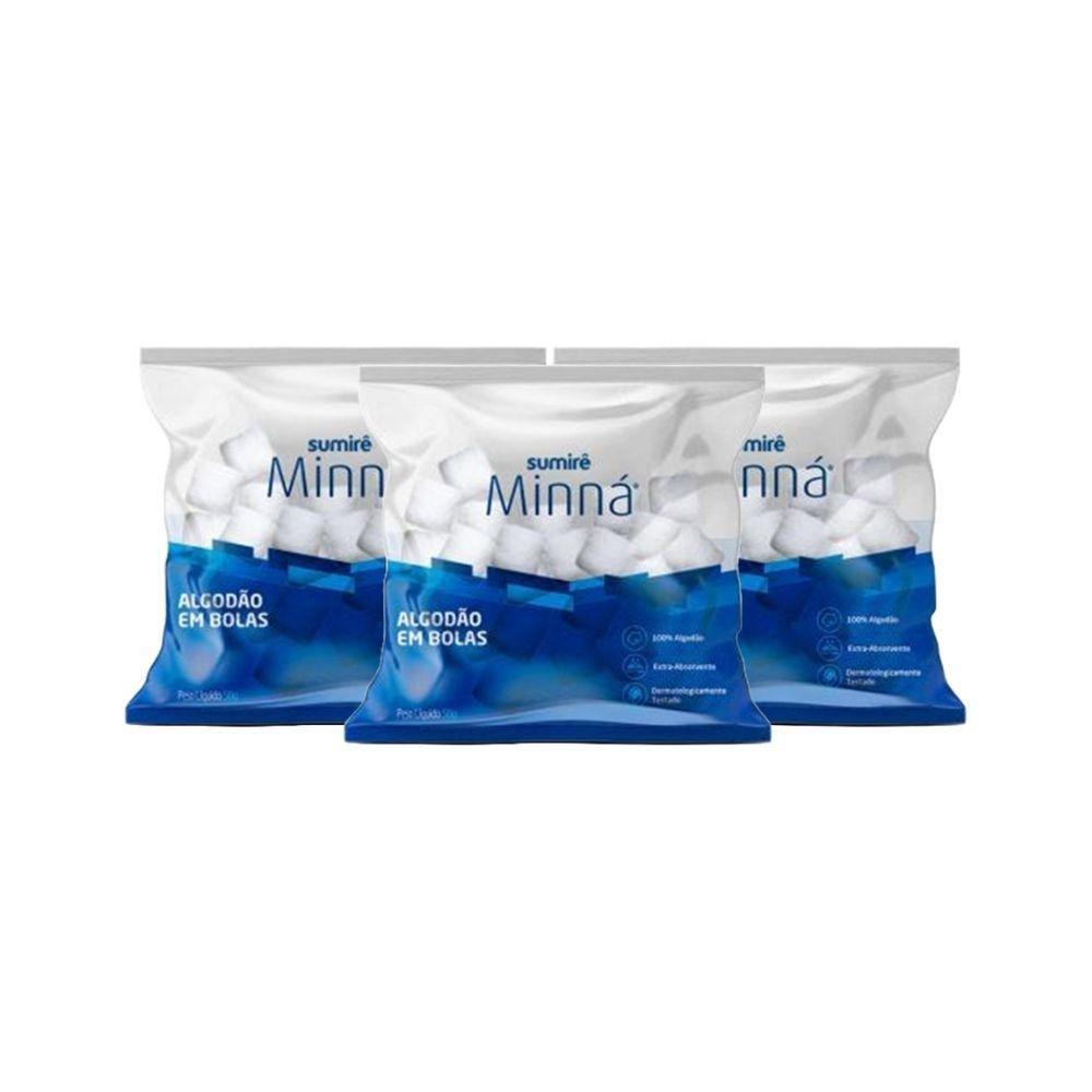 Kit Algodão Minná Bola 50g (3 unidades) em Oferta na Shopee