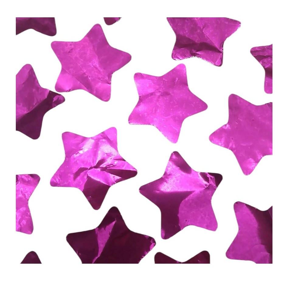 Confete Metálico Estrela para Balão - Pink - 25g - 1 unidade - Rizzo em Oferta na Shopee