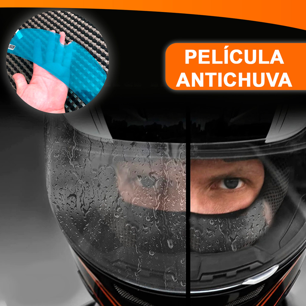 Película Adesiva A Prova D'água Para Capacete Viseira Anti Chuva em Oferta na Shopee