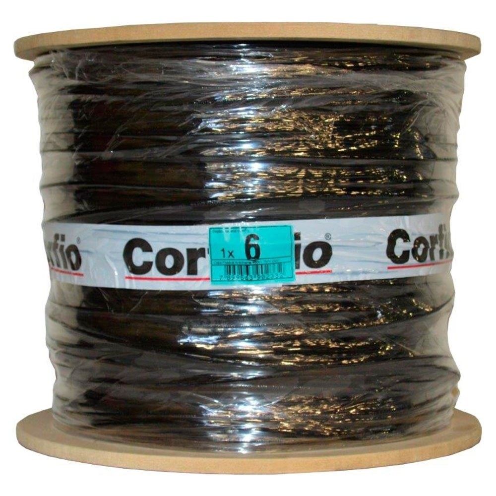 Cabo Rigido 7 Pernas Hepr Corfio 6mmx100m Rolo 1KV Preto em Oferta na Shopee