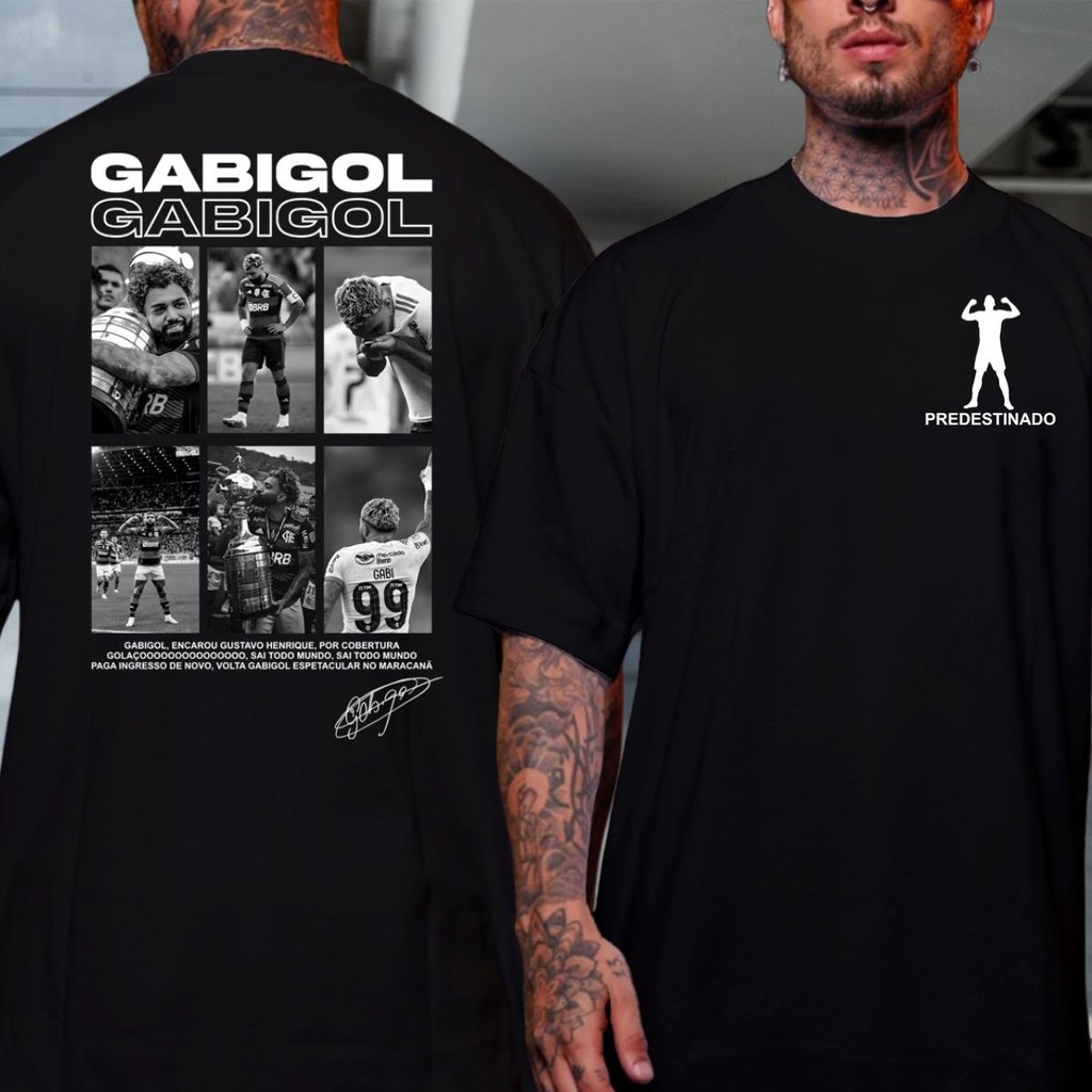 Camiseta Atacante Gabigol Futebol Predestinado Libertadores Jogador