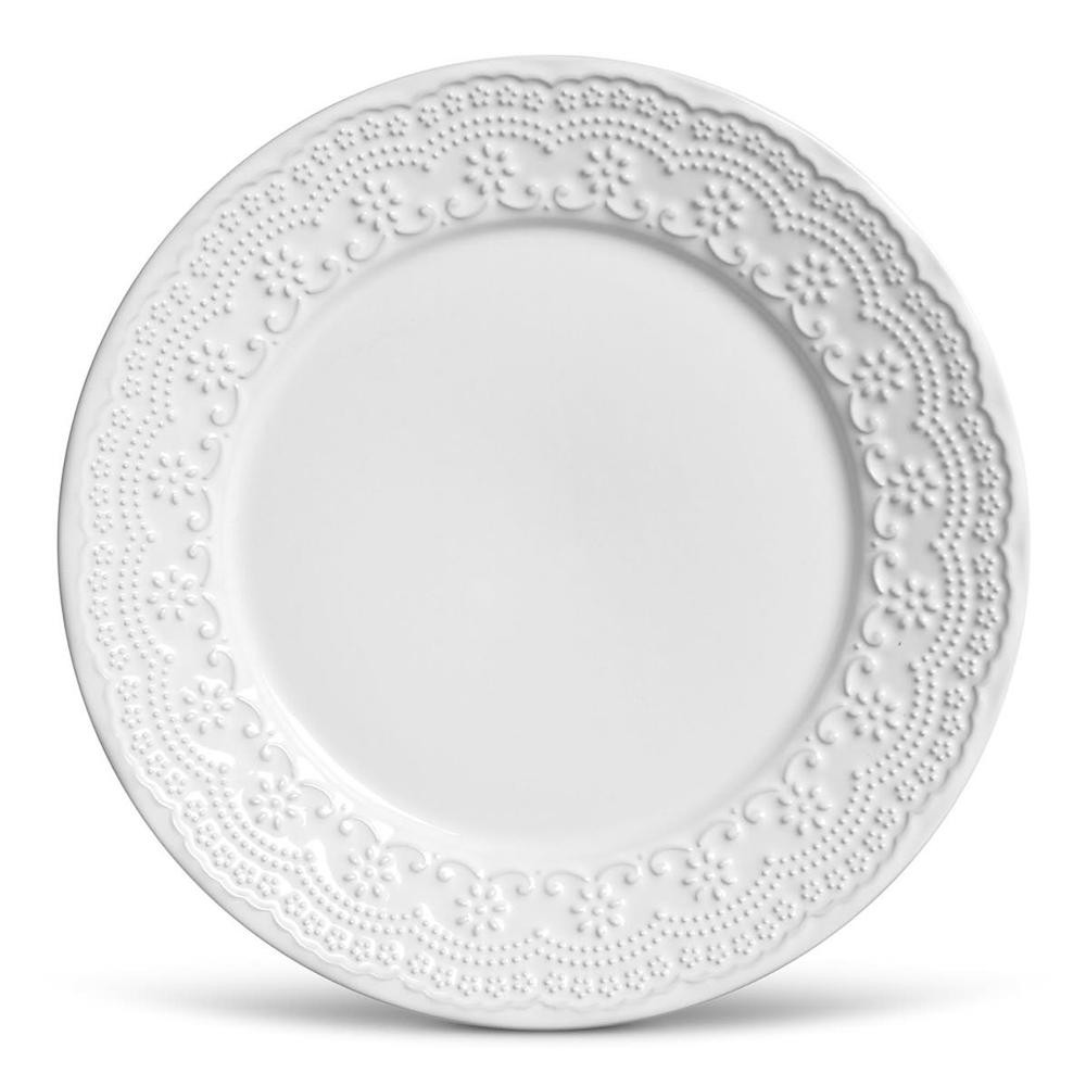 Porto Brasil Conjunto Com 6 Pratos Raso Madeleine Branco Ø26Cm - Home & Living