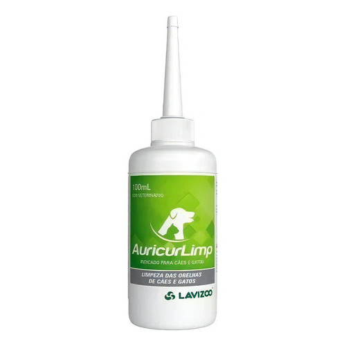 Auricur Limp 100 Ml - ( Limpeza De Orelha Em Cães E Gatos )