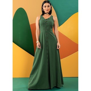 Vestido Em Jeans Leve Verde Quintess