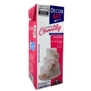 Chantilly Tipo Creme 1l decor Art em Oferta na Shopee