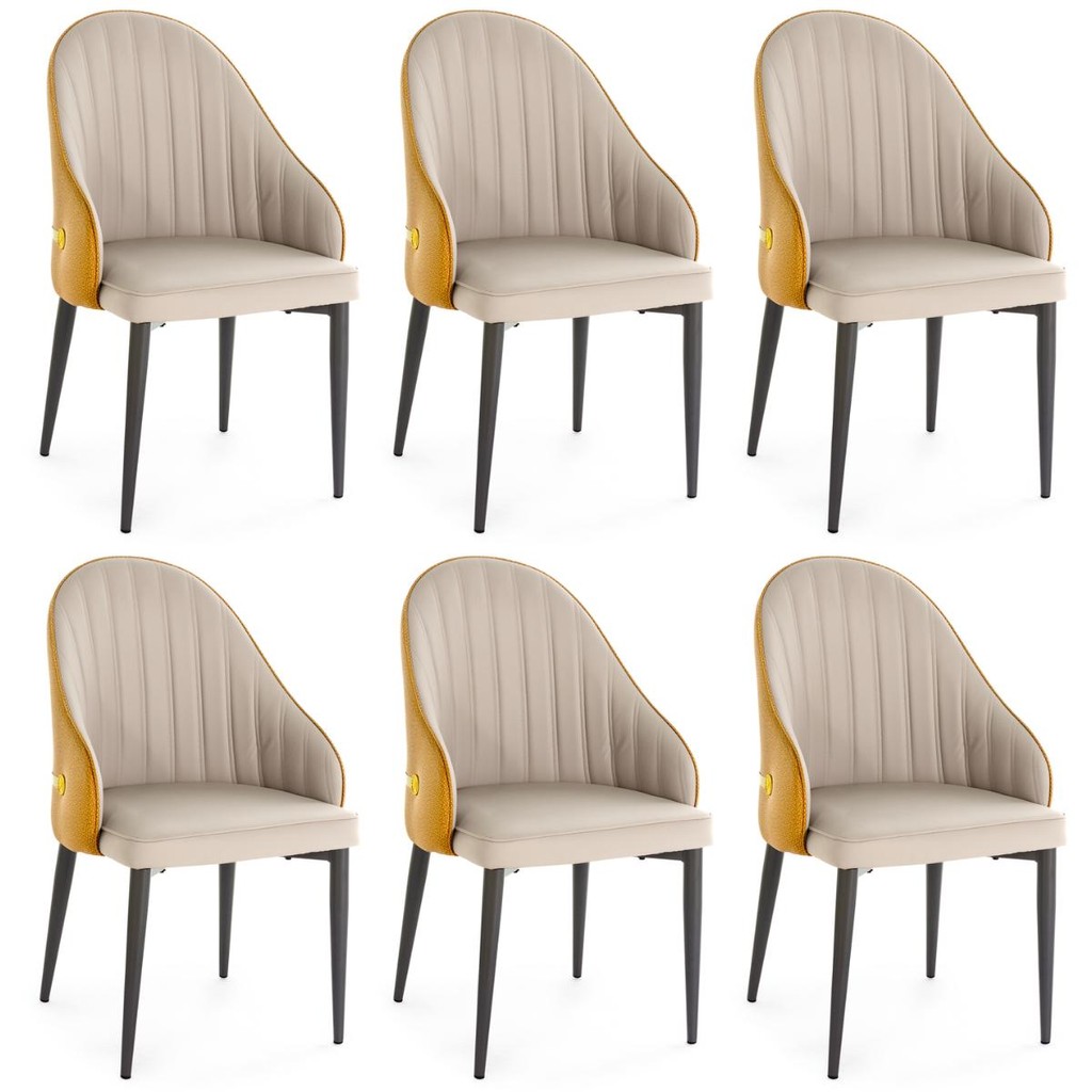 Kit 6 Cadeiras de Jantar Estofada Design La Martina - Home & Living