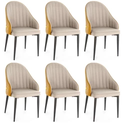 Kit 6 Cadeiras de Jantar Estofada Design La Martina