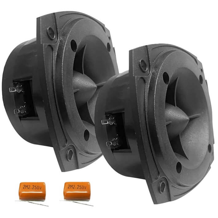 Kit 02 Super Tweeter Permak Stl 80w Rms 8 Ohms + Capacitores