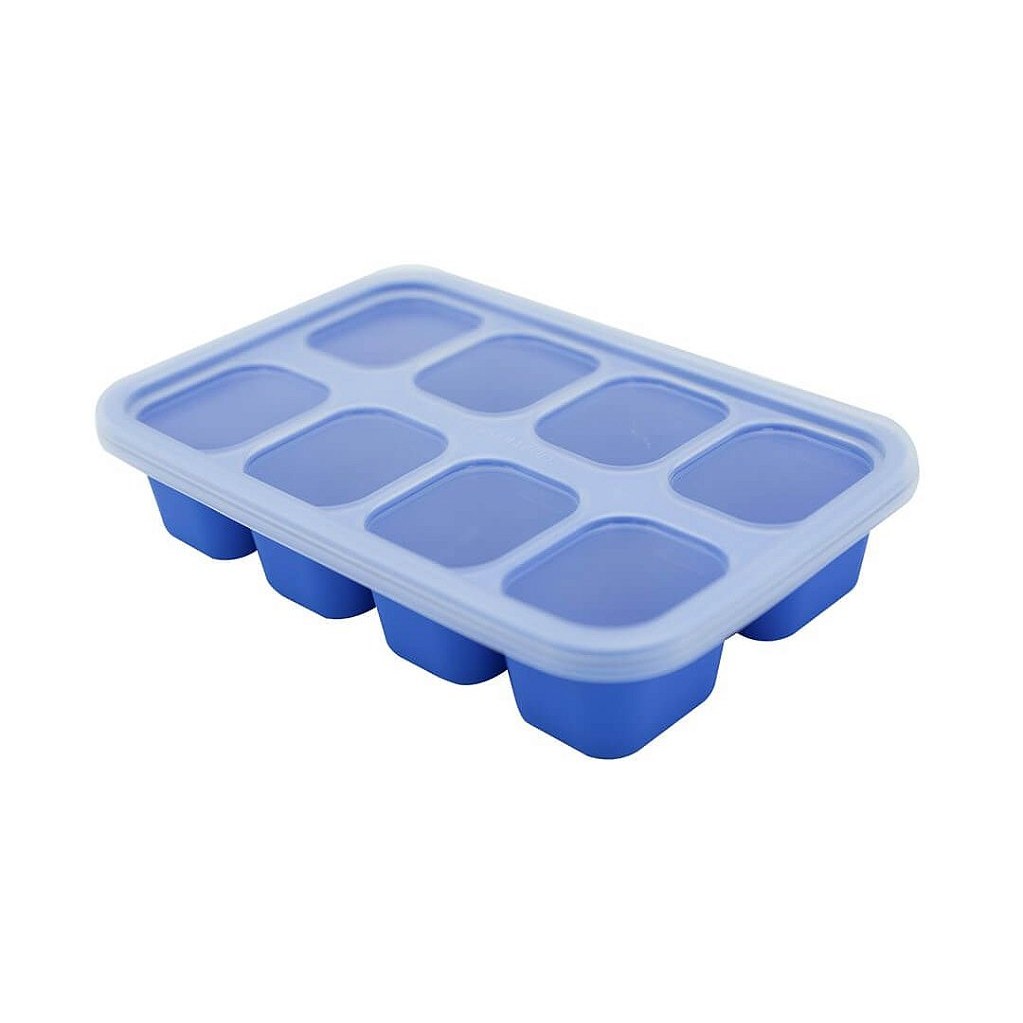 Porta Papinha de Silicone com Tampa 8 Cubos (30ml) Hipopótamo - Marcus & Marcus