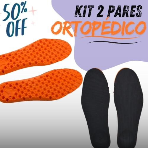 Kit 2 Pares Palmilha Ortopédica de Gel Masculina Suporte e Bem-Estar para Seus Pés
