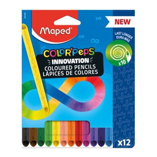 Lápis de cor Color'Peps Infinity 12 cores 861600 Maped em Oferta na Shopee