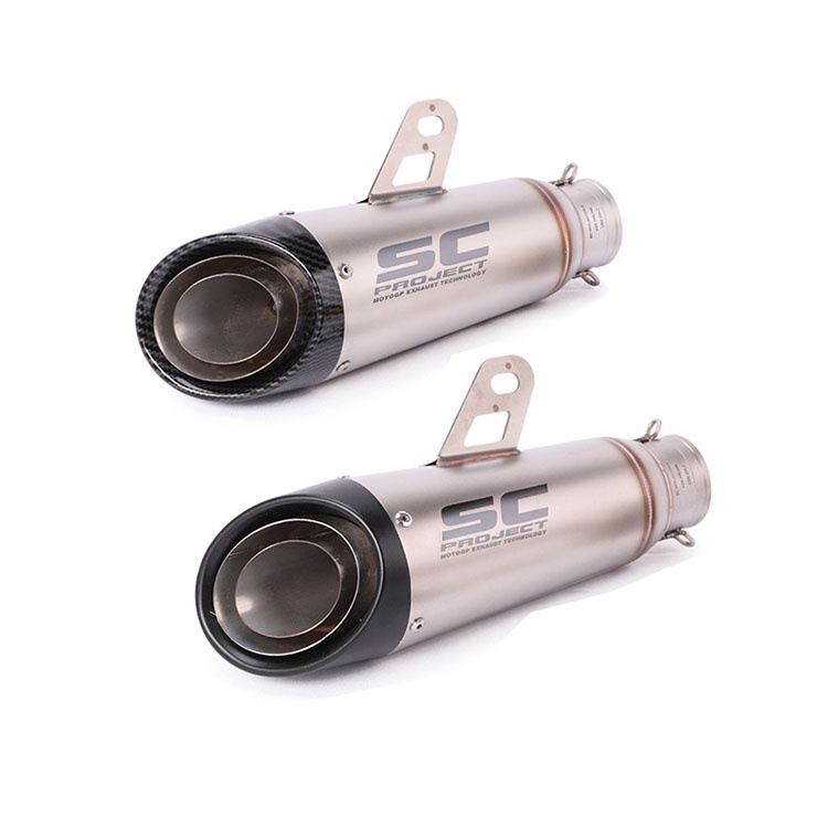 51MM 60MM Entrada Universal Silenciador De Tubo De Escape Da Motocicleta Deslizamento-on Ponta Ekzos