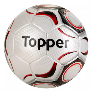 Bola Society Topper Maestro Pro Costurada Branca e Vermelha