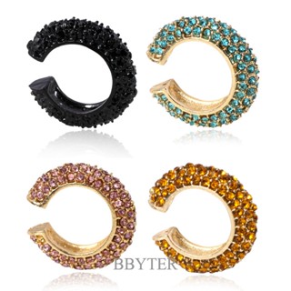 BBYTER 1PC No Piercing Earrings Rhinestone Dangle CZ Brincos De Punho Em Forma De C Zircônia Declaração Jóias Femininas