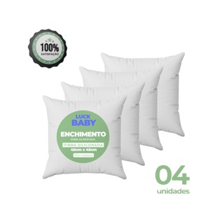 Enchimento Almofada Refil 45x45 Silicone e Fibras Mistas Com Unidades - Larienxovais
