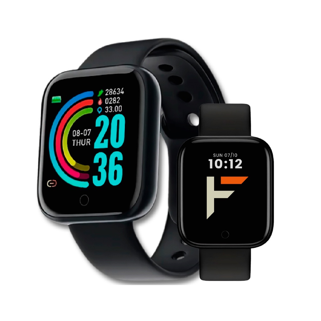 Relógio Digital Inteligente Smartwatch D20 Y68 Smart Esportivo Bluetooth Android Ios Masculino e Feminino Monitor Fitness Batimentos Saúde Tela Personalizada