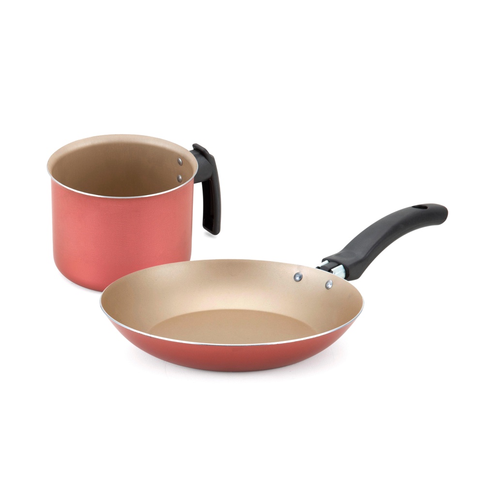 Frigideira Francesa 20Cm E Fervedor 1L Cereja Nacional em Oferta na Shopee