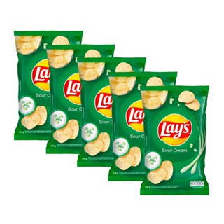 Kit 5 Batata Lays Sour Cream com 135g