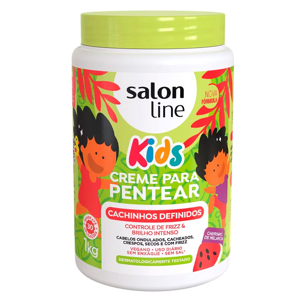 Creme De Pentear Salon Line Cachinhos Definidos Kids 1kg