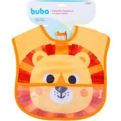 Babador Impermeável Bubazoo Leão Com Bolso Pega Migalhas 17073 Buba